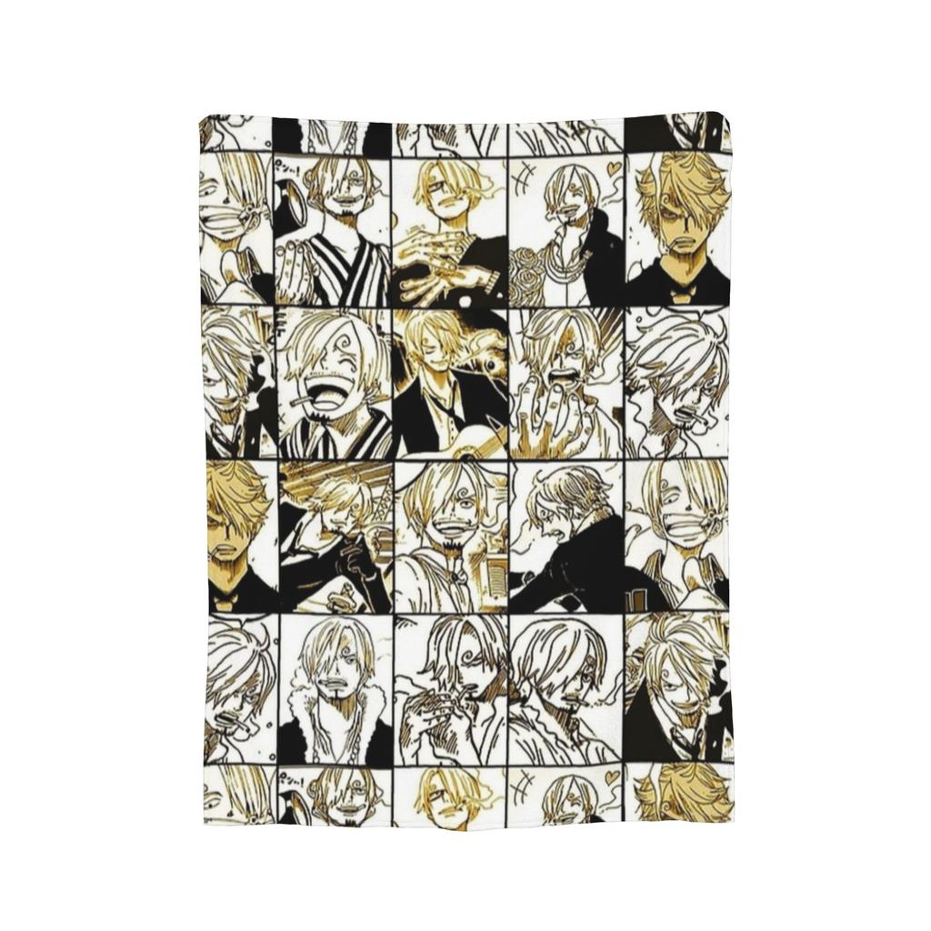 Japanese Anime Blanket Fleece Spring Autumn Luffy Anime Multifunction Lightweight Thin Throw Blanket for Bed Travel Bedspreads