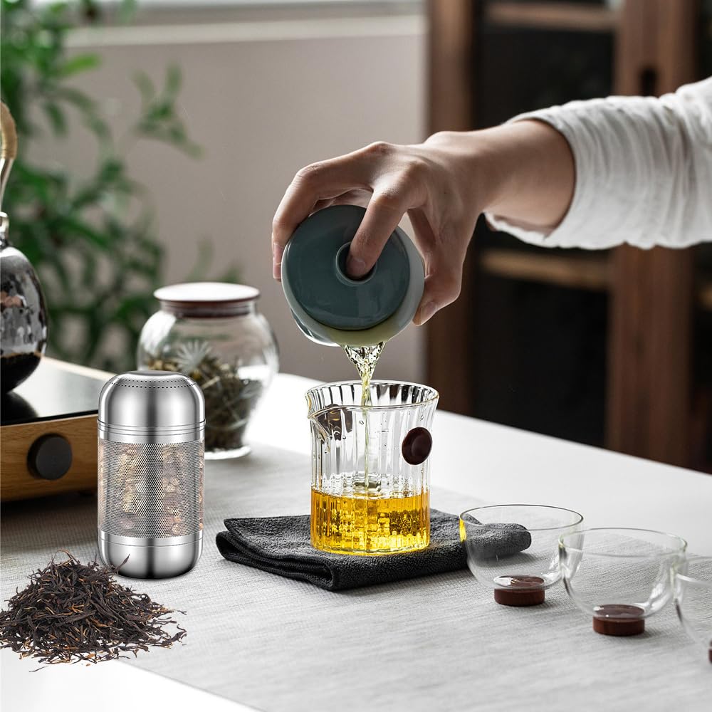 Stainless Steel Tea Strainer, Tea Bowl, Teapot, Spice Infuser, Ultra-Fine Mesh, Heat-Resistant, Tea Filter, Tea Strainer for Spices and Seasonings,