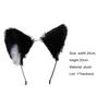 Cats Ears Headband Long Furry Adorable Plush Exquisite Cosplay Party Headpiece for Party