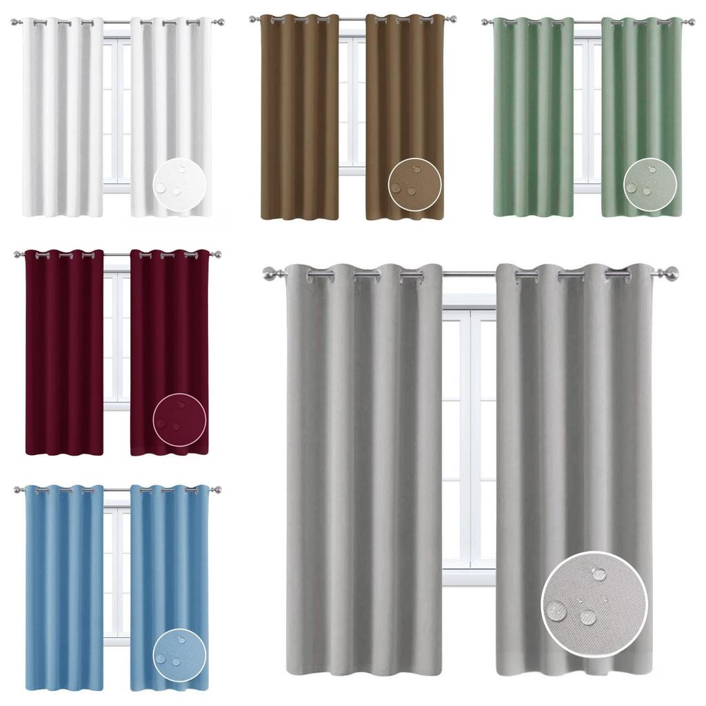 Waterproof Solid Color Sunproof Curtain For Sunroom And Commercial Applications