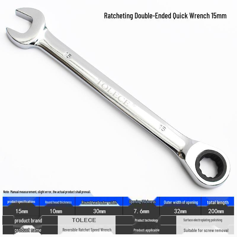 QuickTorx Reversible Ratchet Open-End Wrench