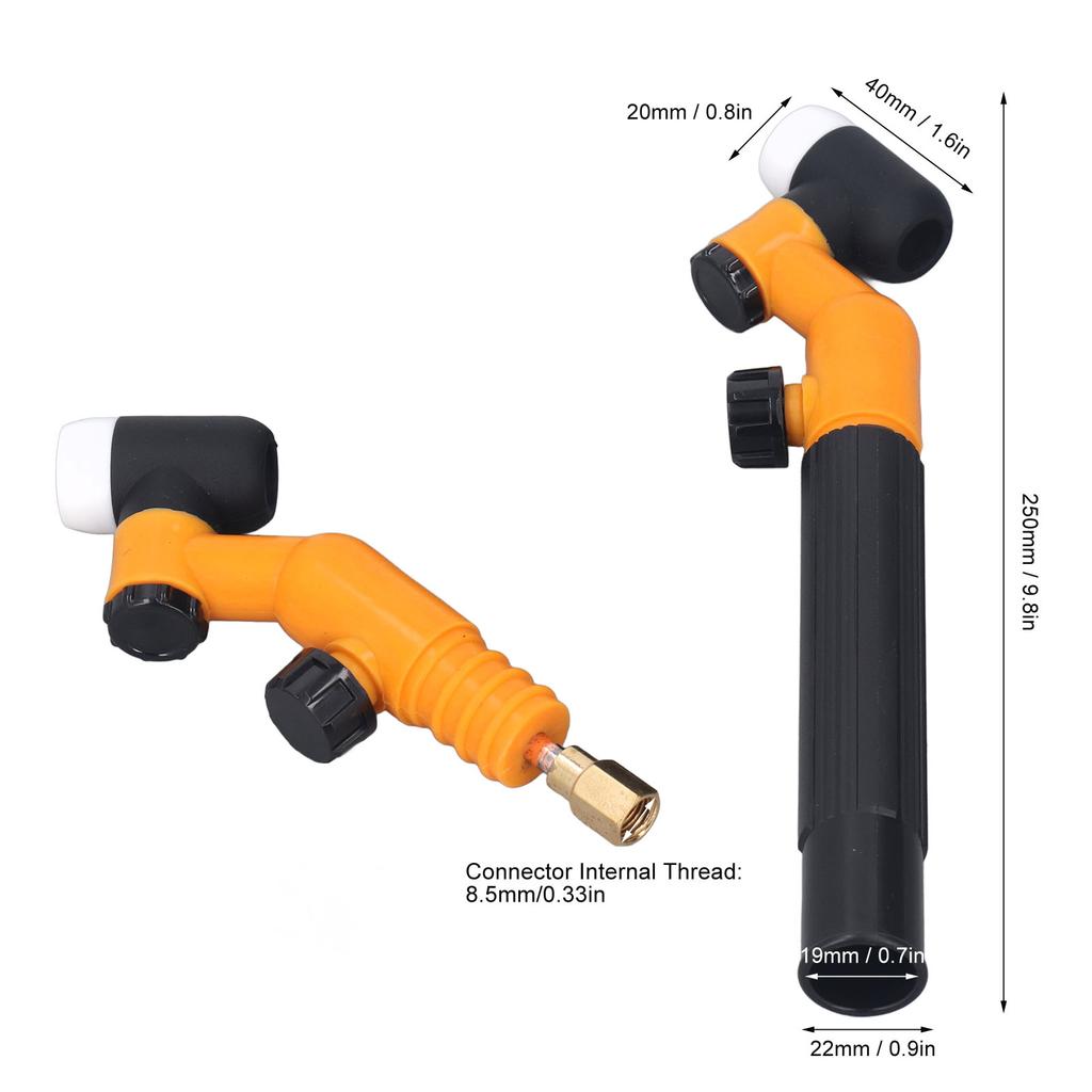 Welding Torch Head One Handed Operation Air Cooled TIG Torch Head Swivel Neck Head Replacement Accessory