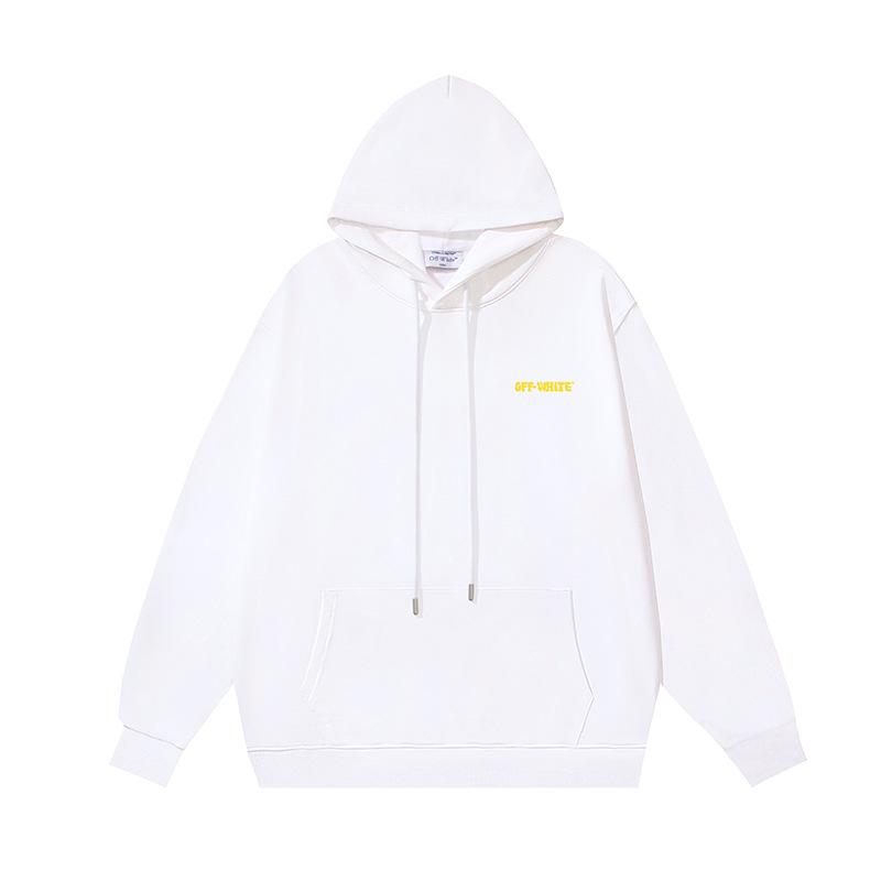 1218 Off-White 2025 Autumn and Winter New OW Letter Printed Pattern Pullover Print Men's and Women's Hooded Sweatshirt