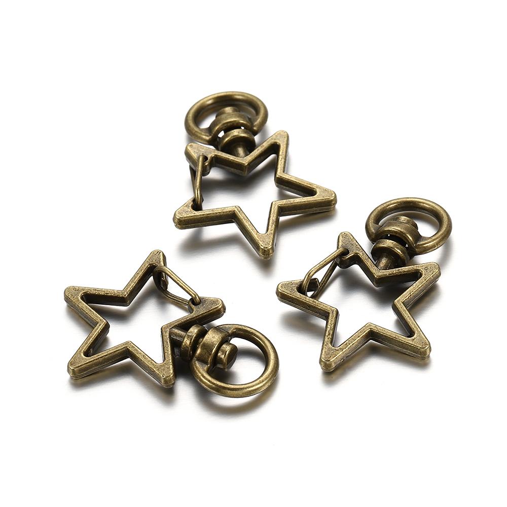 10pcs Cat Heart Snap Hook Trigger Clips Buckles for Keychain Lobster Lobster Clasp Hooks for Key Ring Clasp Jewelry Accessories