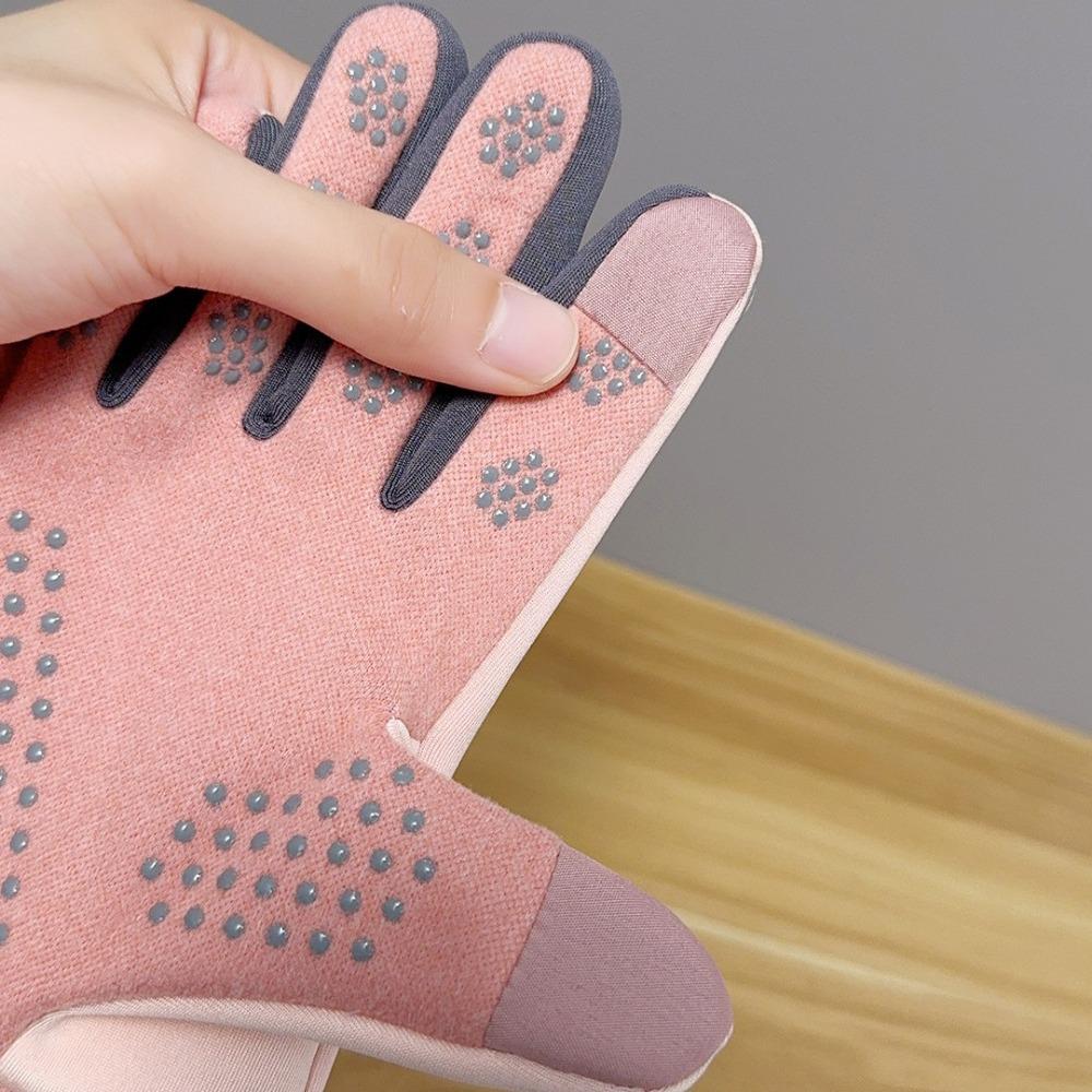Winter gloves women's warm touch screen electric vehicle riding windproof waterproof men's and women's models fleece thickened non-slip