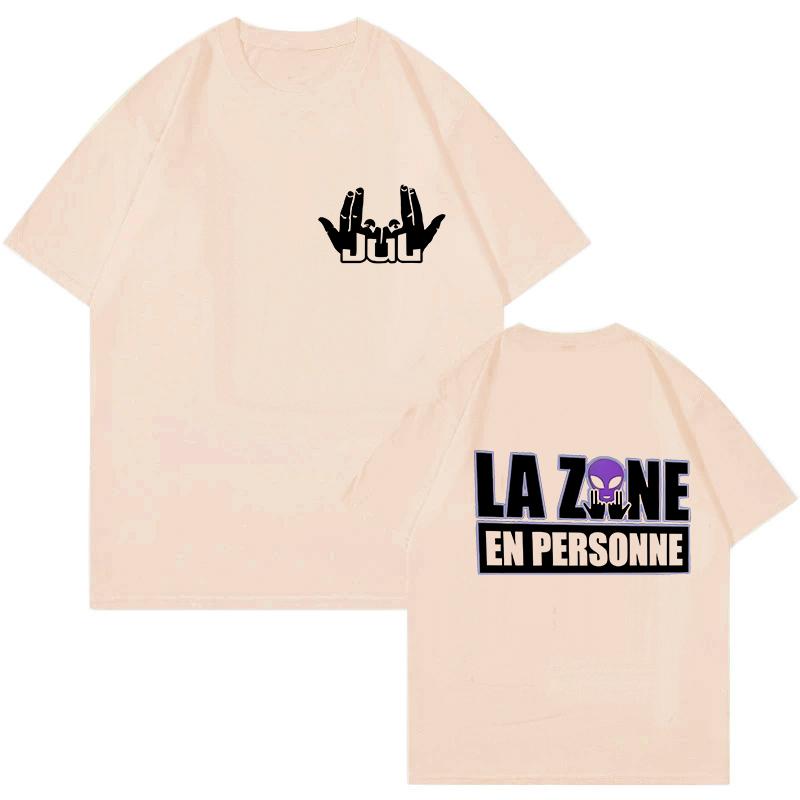 Rapper Jul Gesture Logo Printed Tshirt Unisex and Women Summer Cotton Y2K Clothing Hip Hop Fashion Short Sleeve Tops Streetwear