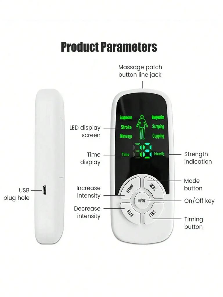 EMS Electric Muscle Therapy Stimulator Tens Unit Machine Meridian Physiotherapy Pulse Abdominal Prostate Body Massager