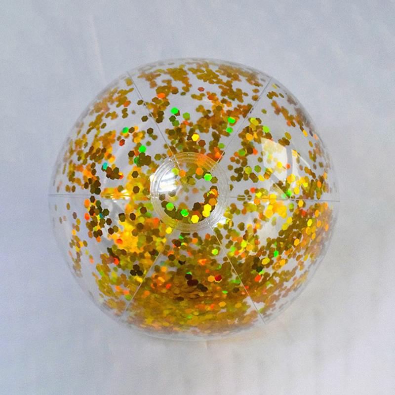 

40cm Inflatable Glitter Beach Ball Summer Water Play Sequin Balls Outdoor Swimming Pools Party Toys For Kids Adults Water Sports
