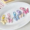 Colorful Butterfly With Colorful Letters Keychain Pendant Earphone Hanger Women Couple Keychain Bag Pendant Backpack Accessories