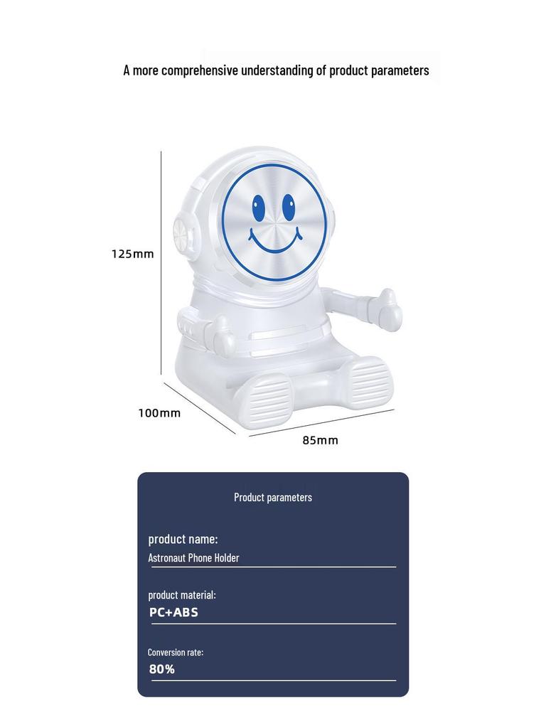 Creative Astronaut Wireless Phone Charger and Holder for Apple & Huawei