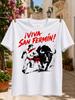 Viva San Fermin Text Red Scarf Runner Charging Bull and Dynamic Red Ink Sketch Unisex All Unisex All TShirt