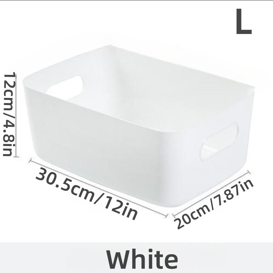 Plastic Desktop Organizer, Portable Rectangular Storage Basket for Kitchen, Bedroom, Bathroom, Dormitory and Office Use