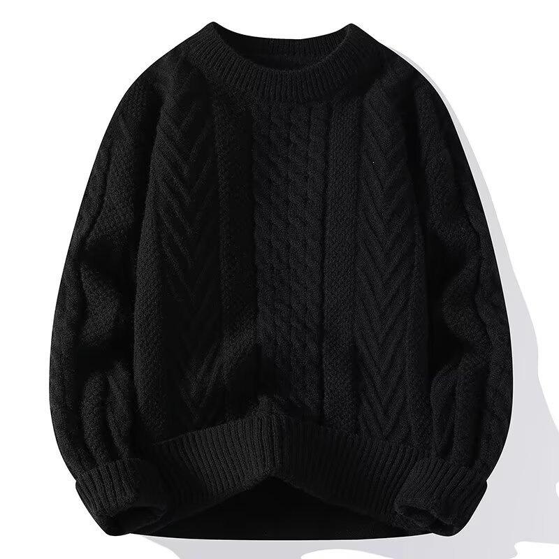 Sweter z dzianiny skręcanej dla par Luźny Vintage Lenistwo Wielokolorowy