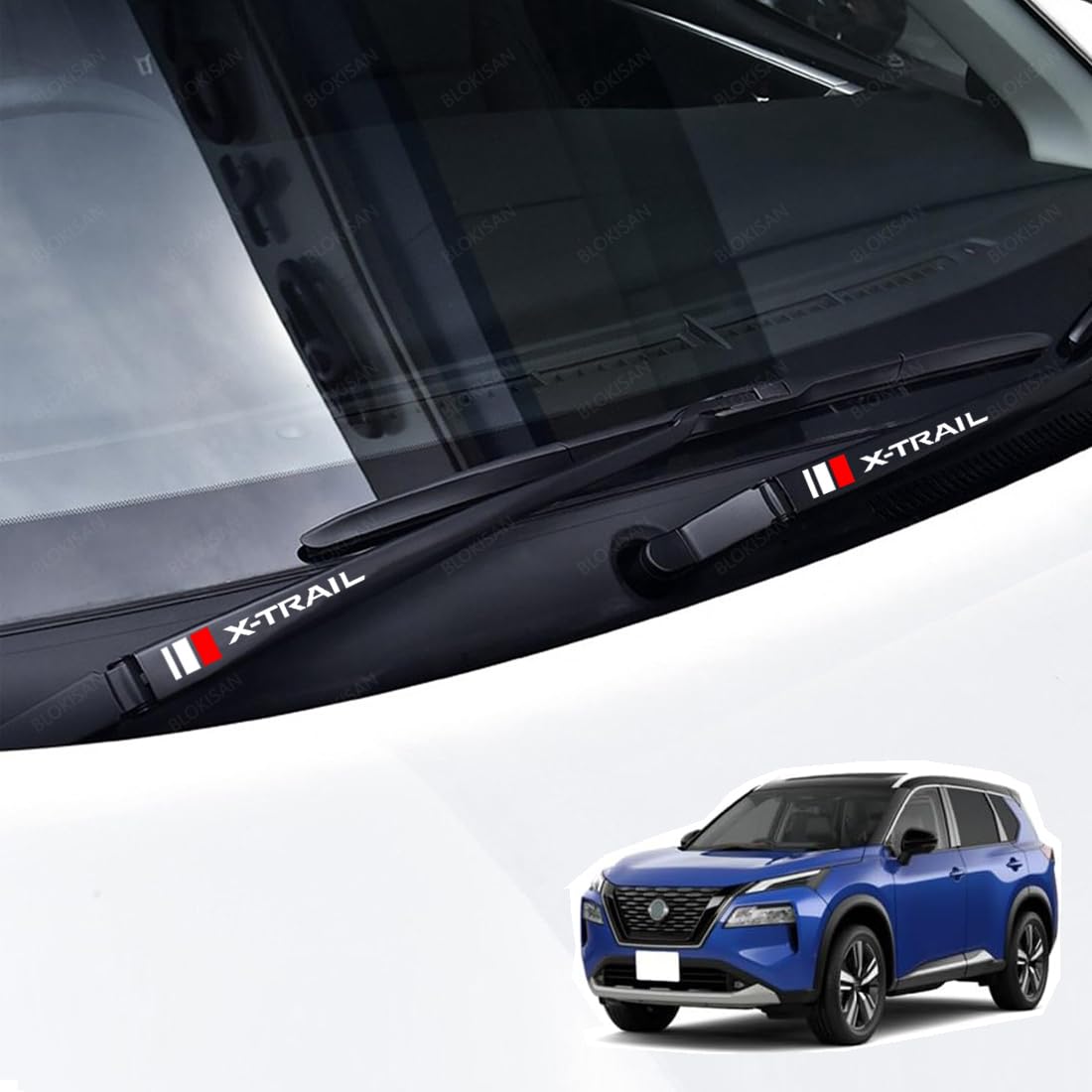 

Wiper Blade Stickers and Decals for the T33 and T32 and Reflective Car Set of 4 for Left and 2 for X-TRAIL Series, Waterproof, Stylish, Fade-Resistant