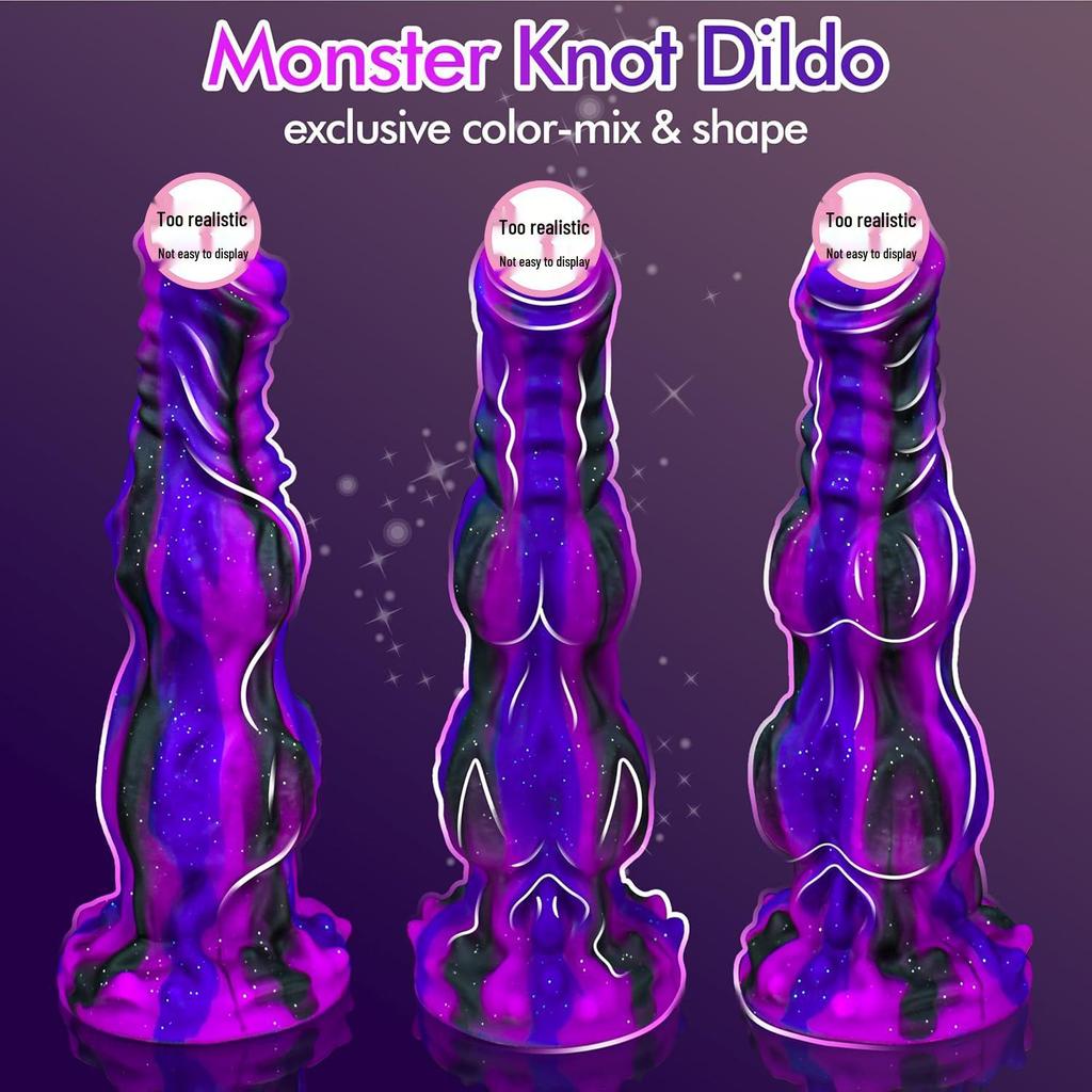 Alien Double Knot Silicone Anal Plug Dog Pendant SM Toy