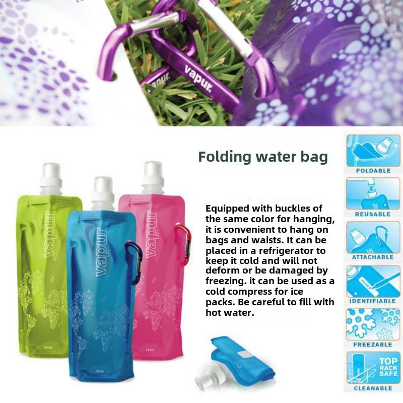500ml Portable Ultralight Collapsible Water Bottle Outdoor Sport Supplies Hiking Running Camping Travel Soft Flask Water Bag