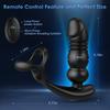 Male Anal Plug Thrusting Vibrator with Penis Ring Butt Plug Sex Toys for Men Prostate Massage Soft Silicone Rechargeable Insert Masturbator Waterproof