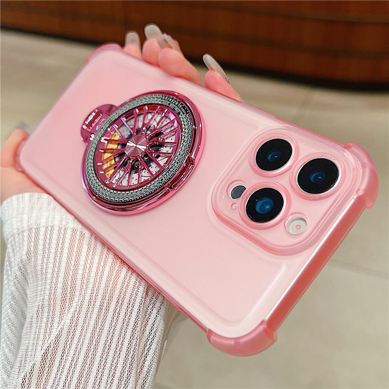 Airbag Shockproof Magnetic Gyro Bracket Holder Case For OPPO FIND X8 X8S Pro Plus X7 Ultra K13 Turbo Reno 10 Magsafe Clear Cover