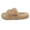 Internet celebrity letter Mao Mao slippers women's autumn and winter new women's wear casual home warm word flat bottom slippers spring and summer