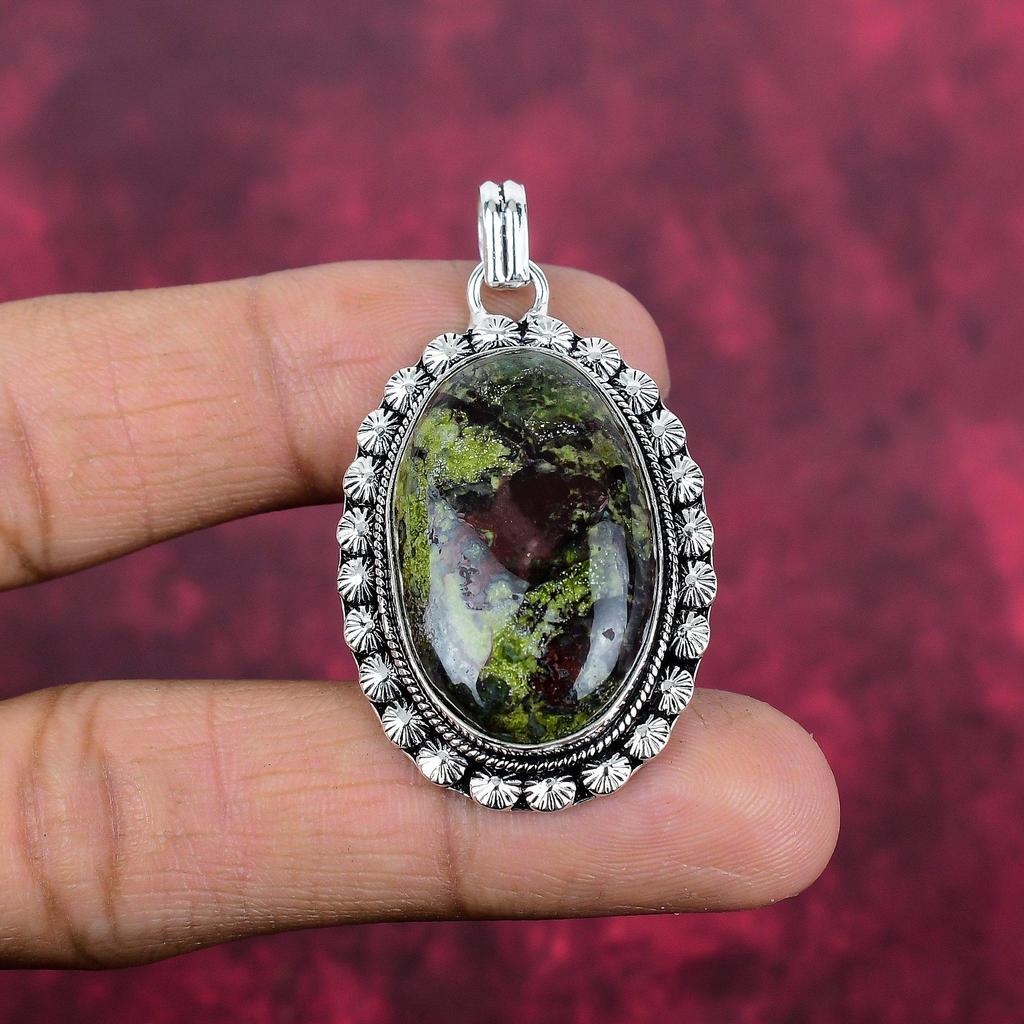 Dragon Blood Pendant, Gemstone Jewelry 925 Solid Sterling Silver Pendant, Gift For Women Handmade Pendant