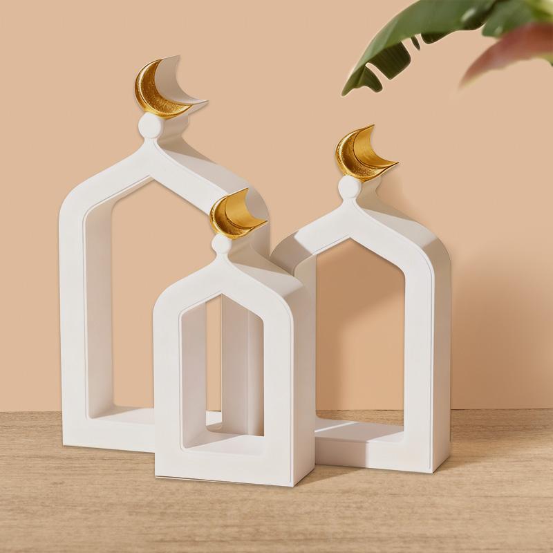 EID Mubarak Silicone Mold Gypsum Cement Making DIY Craft Ramadan Gifts Muslim Party Home Table Decoration Ornament Candle Holder