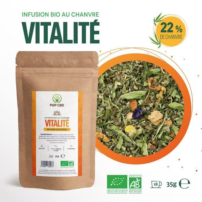 

Infusion Bio Vitalité, au Chanvre CBD 3 sachets