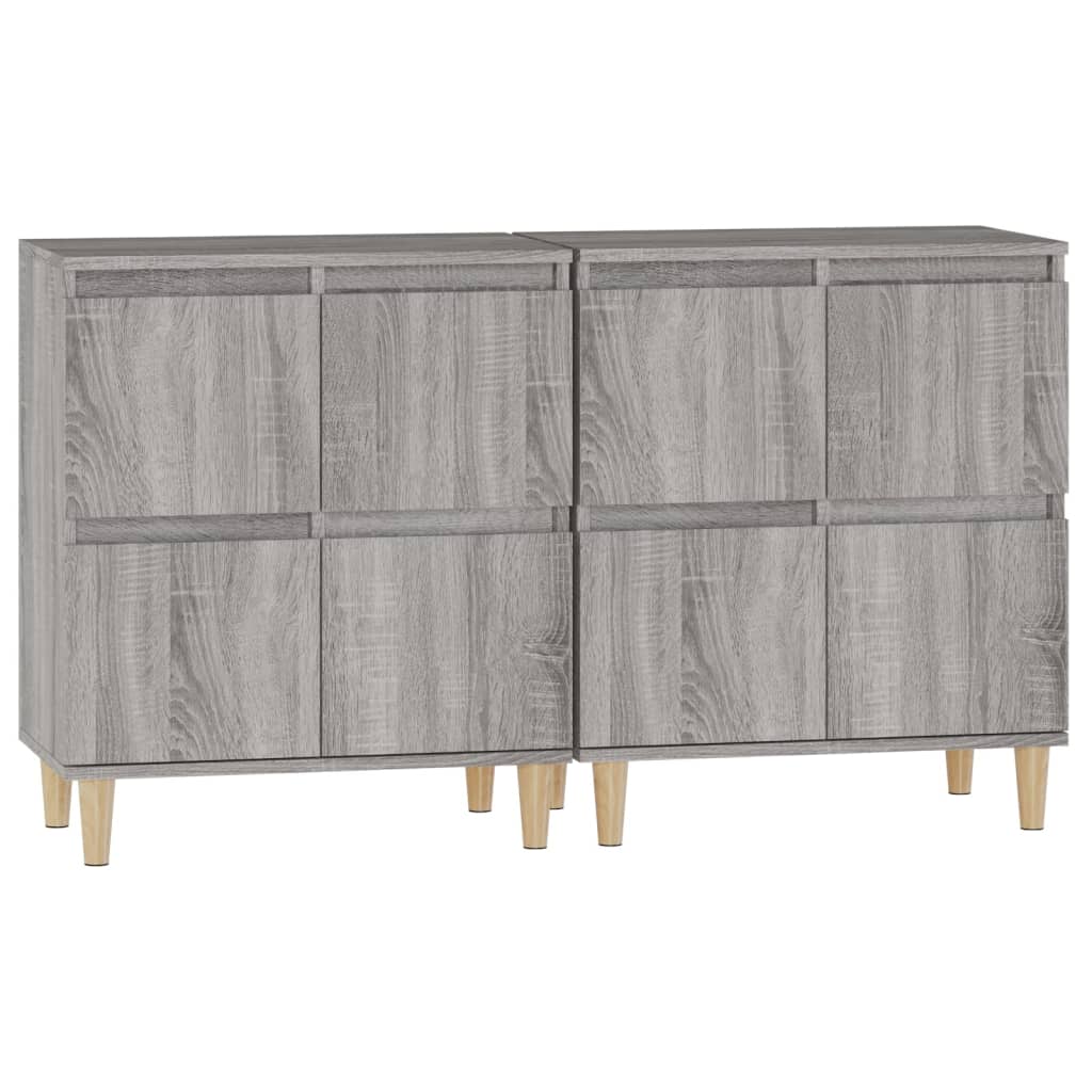 Sideboards 2 pcs Grey Sonoma 60 x 35 x 70 cm Particleboard