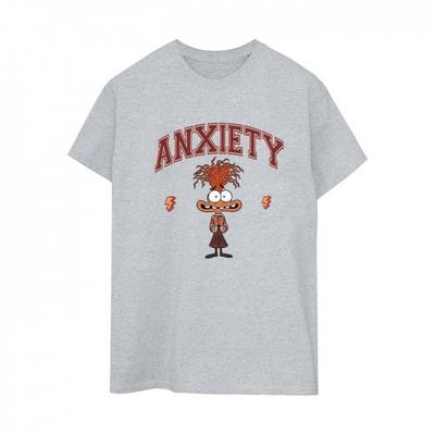 Inside Out 2 Womens/Ladies Anxiety Collegiate Boyfriend T-Shirt