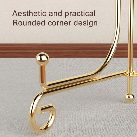 Iron Plate Stand Foldable Picture Frame Display Stand Small Tabletop Easel Holder for Display Photo Frames Plates Card Record Book