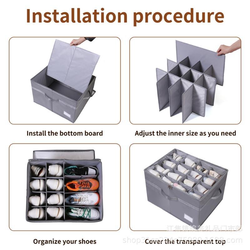 1pcs Multifunctional Shoe Storage Box Organizer for Closet Space Saving Shoe Container