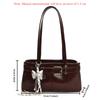 Belt Buckle Design Shoulder Satchels Bag for Women 2025 New in Luxury Designer Handbags Branded Fashion Totes with Pendant