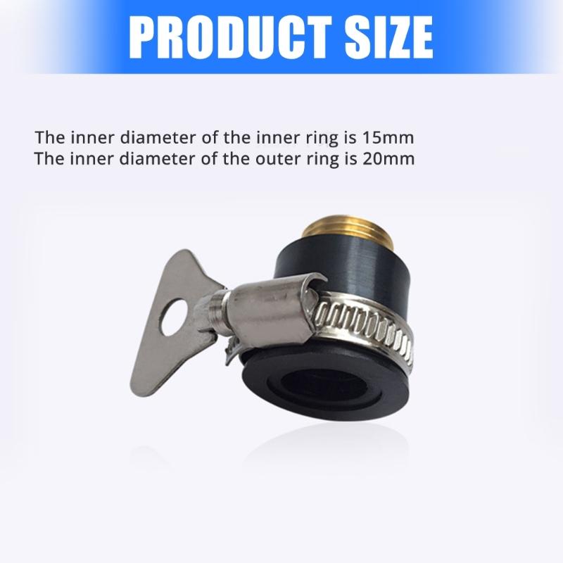 1/4Inch Tap Connector Brass Thread Fittings 4Pieces For Garden Irrigation Car Wash Easy Installation Faucet Adapter
