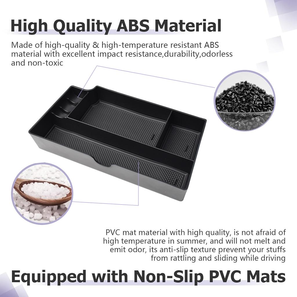 Center Console Drawer Storage Organizer for Toyota Sienna 2015-2020 Armrest Box Drawer Storage Tray Car Interior ABS Accessories