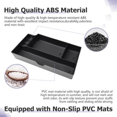 Center Console Drawer Storage Organizer for Toyota Sienna 2015-2020 Armrest Box Drawer Storage Tray Car Interior ABS Accessories
