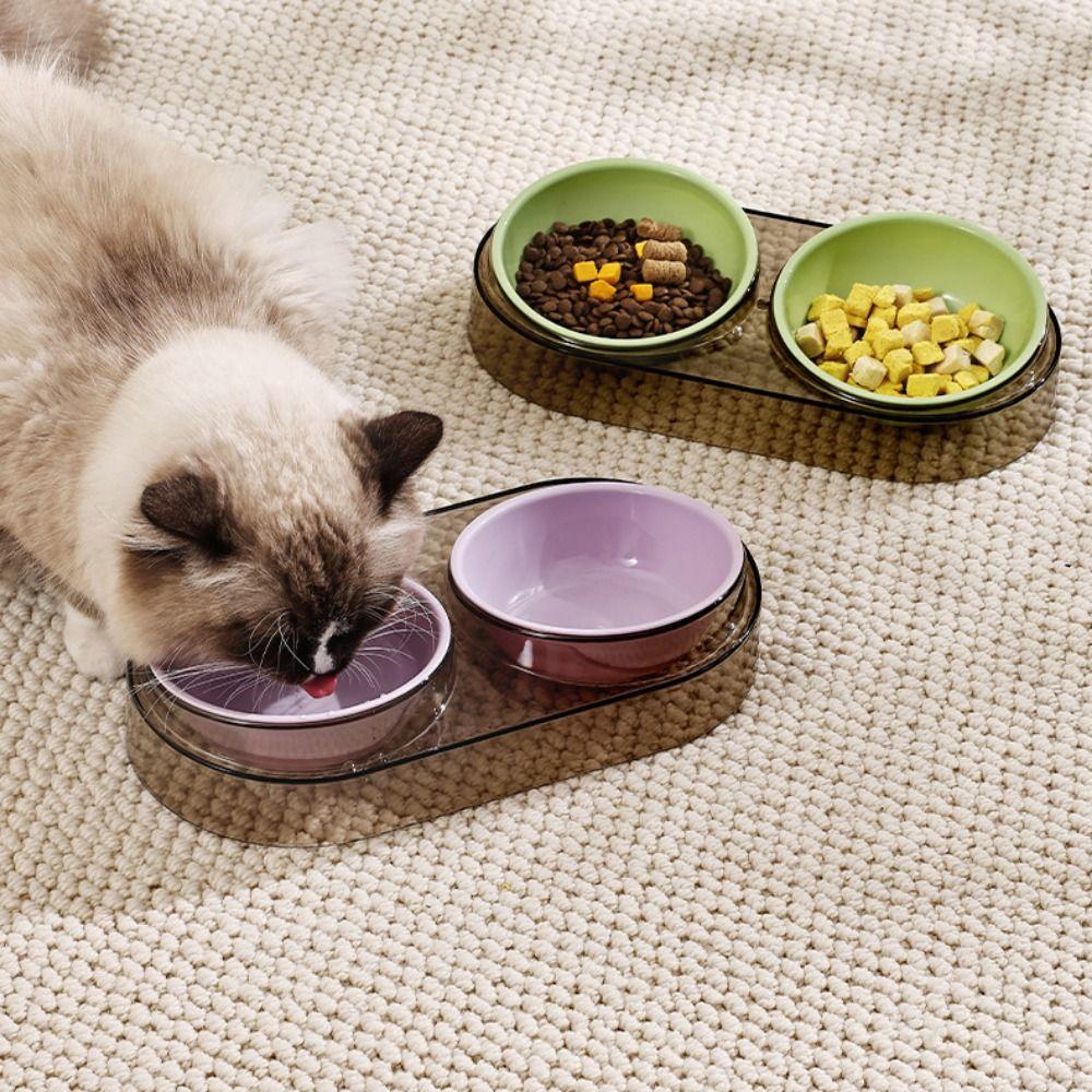 Anti Spill Raised Dog Cat Bowl Non-Slip Pet Food and Water Bowl Cat Feeding Bowl  For Puppy Kitten