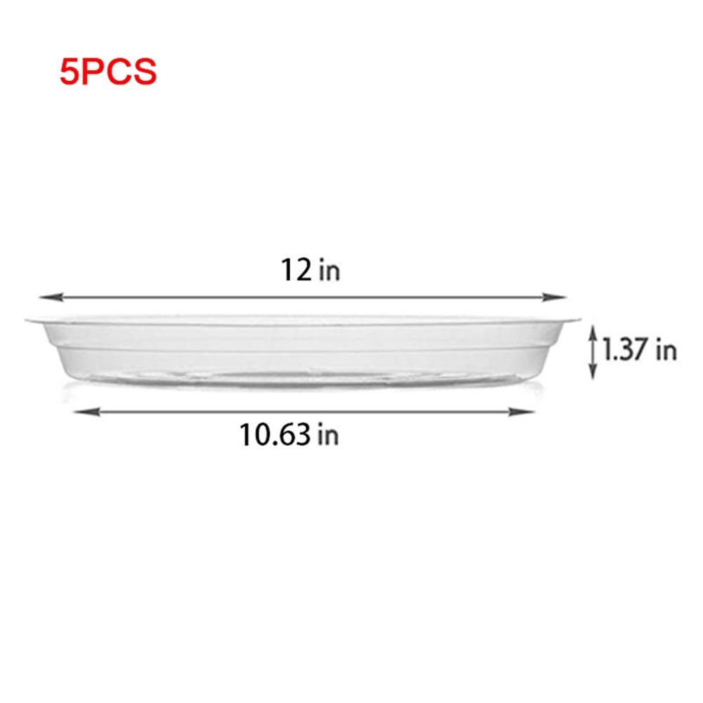 

5 шт. прозрачные тарелки для растений круглые растения блюдце новый цветочный горшок поддон для улицы 12inch