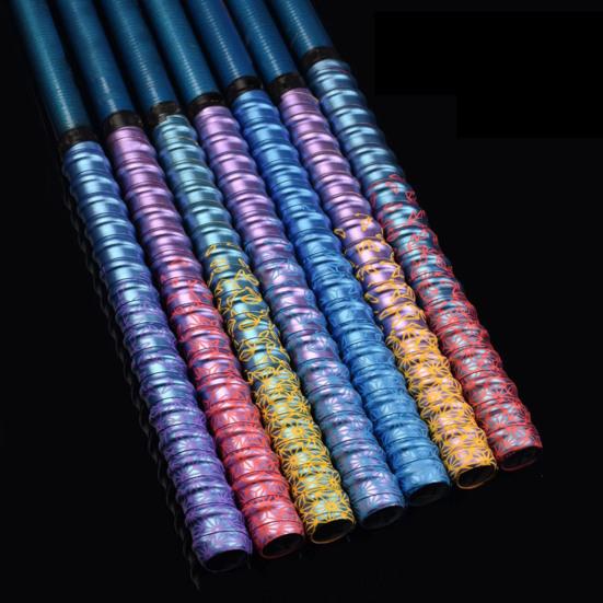 4.6ft Grip Winding Strap Trendy Pattern Lengthened Elastic Flexible Sweat Absorption Anti-skid Multicolor Gradient Color Fishing Pole Wrap