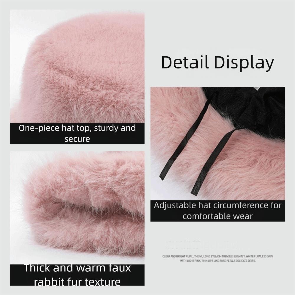 Warm Artificial Fur Hat Fluffy Hat Winter Cap Personality Beanie Hat  Outdoor