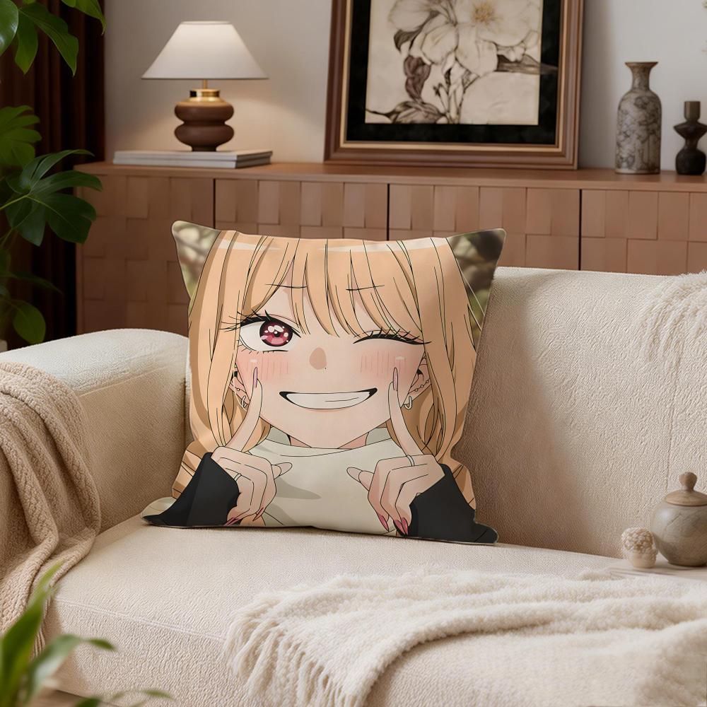 Cute Kitagawa Marin Cushion Cover Cushion Cover Set 4Pcs 50x50 45x45 40x40 Pillowcase Decorative Sofa Home Decor