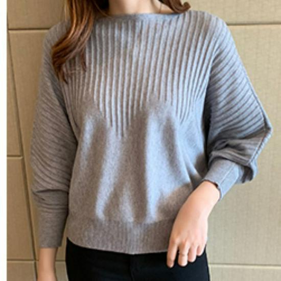 2021 Japan Korea Batwing Sleeve Women's Knitwear: Autumn/Winter Long Sleeve Loose Pullover Sweater