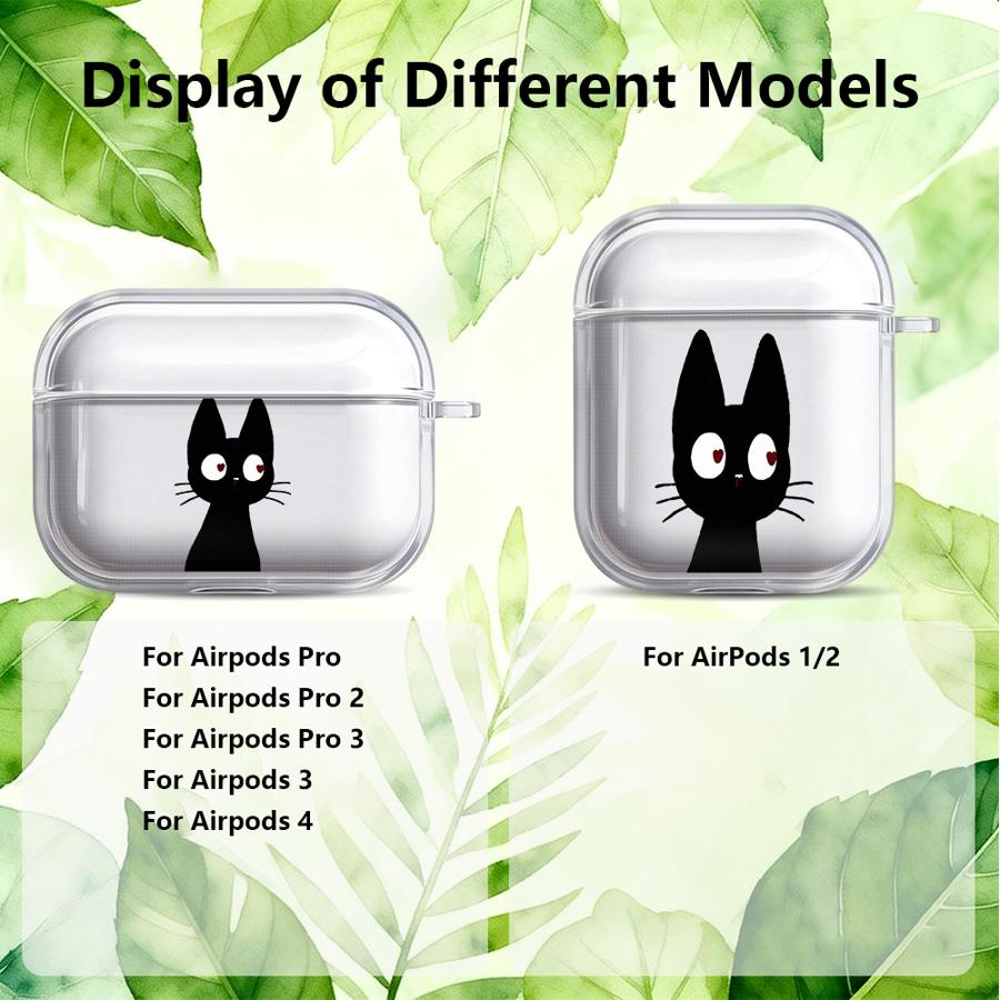 Clear Earphone Cases Cover Case For Airpods Pro Pro2 2 4 Pro3 1 3 Cute Cartoon Cat