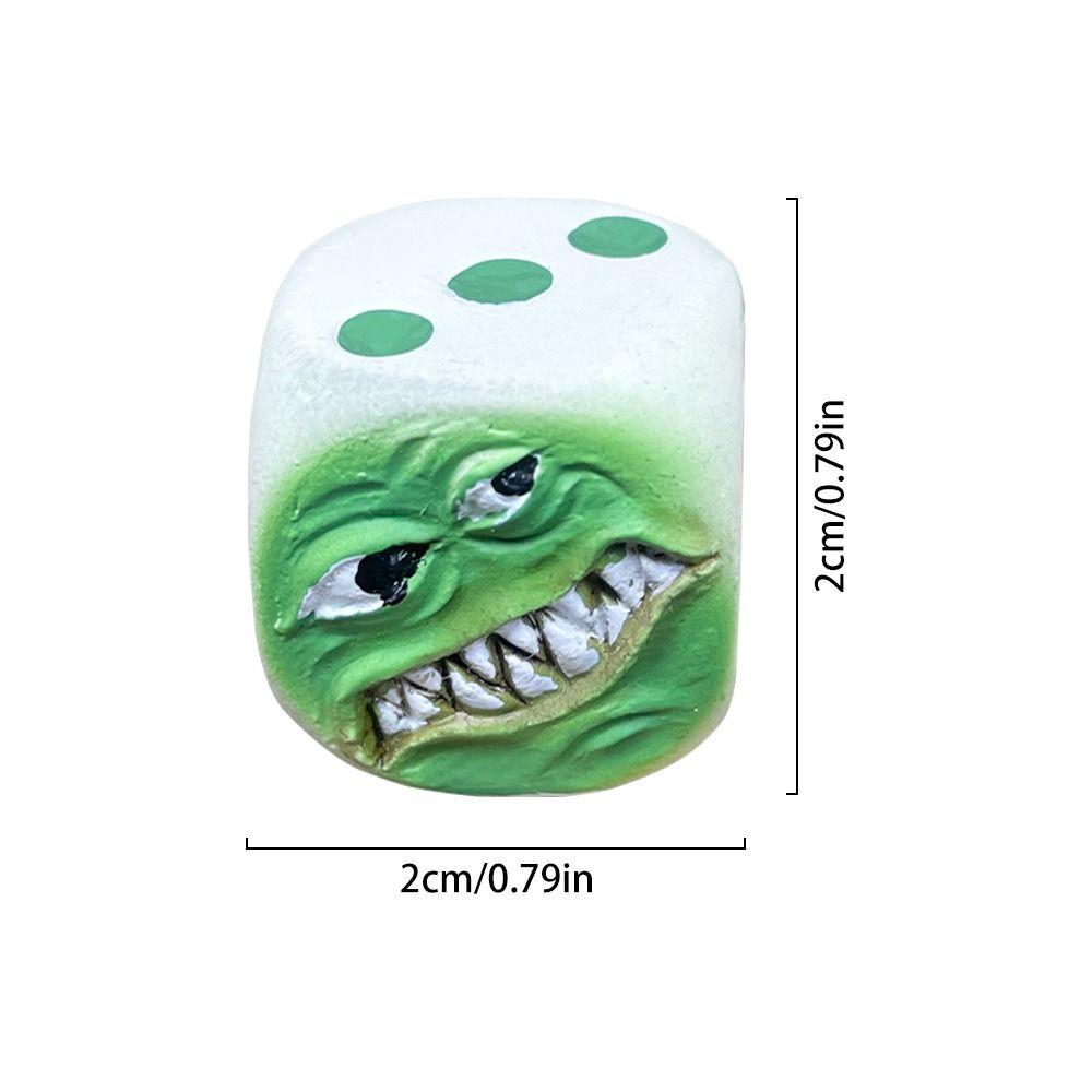 Display Halloween Tabletop Game Big Eyes Mouth 5pcs/Set Resin Dice Set Creative   Home Decor