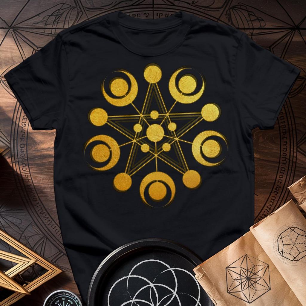 Golden Crop Circle T-Shirt | Sacred Geometry, Esoteric Art