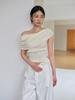 HUNCH Folded Off-Shoulder Knit Top (2Colors)