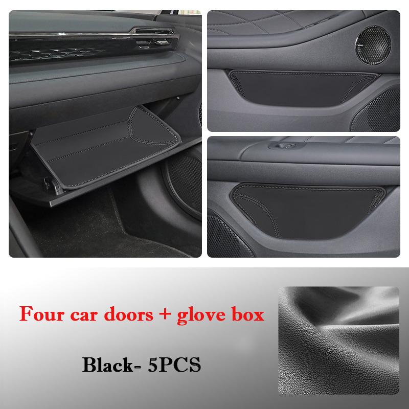 For GAC Aion RT 2026 2026 Car Door Slot Storage Box Leather Protective Pad Cover Glove Box Storage Barrel Interior Accessories