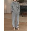 2026 Autumn/Winter Luxury Casual Set: Warm Lazy-Style Two-Piece with Lightweight Loose Wide-Leg Pants