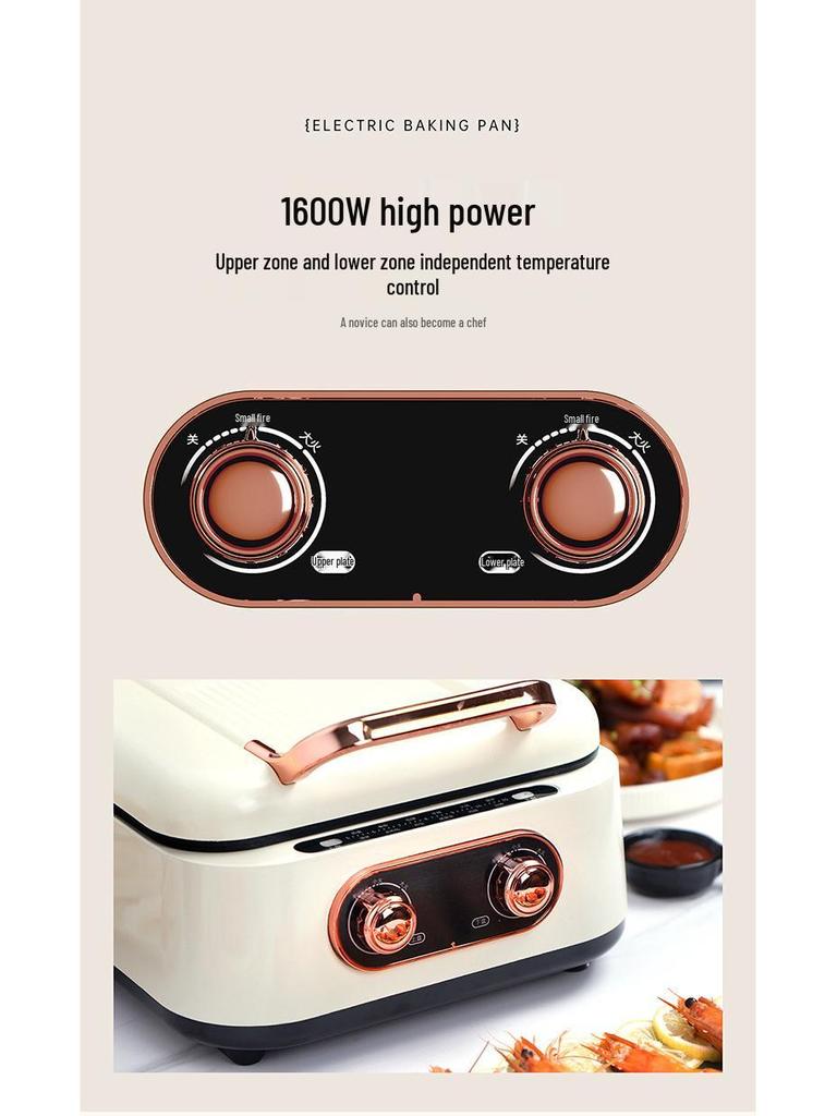 Electric Non-Stick Pancake Maker: Double-Sided Heating Griddle & Crepe Pan for Breakfast.