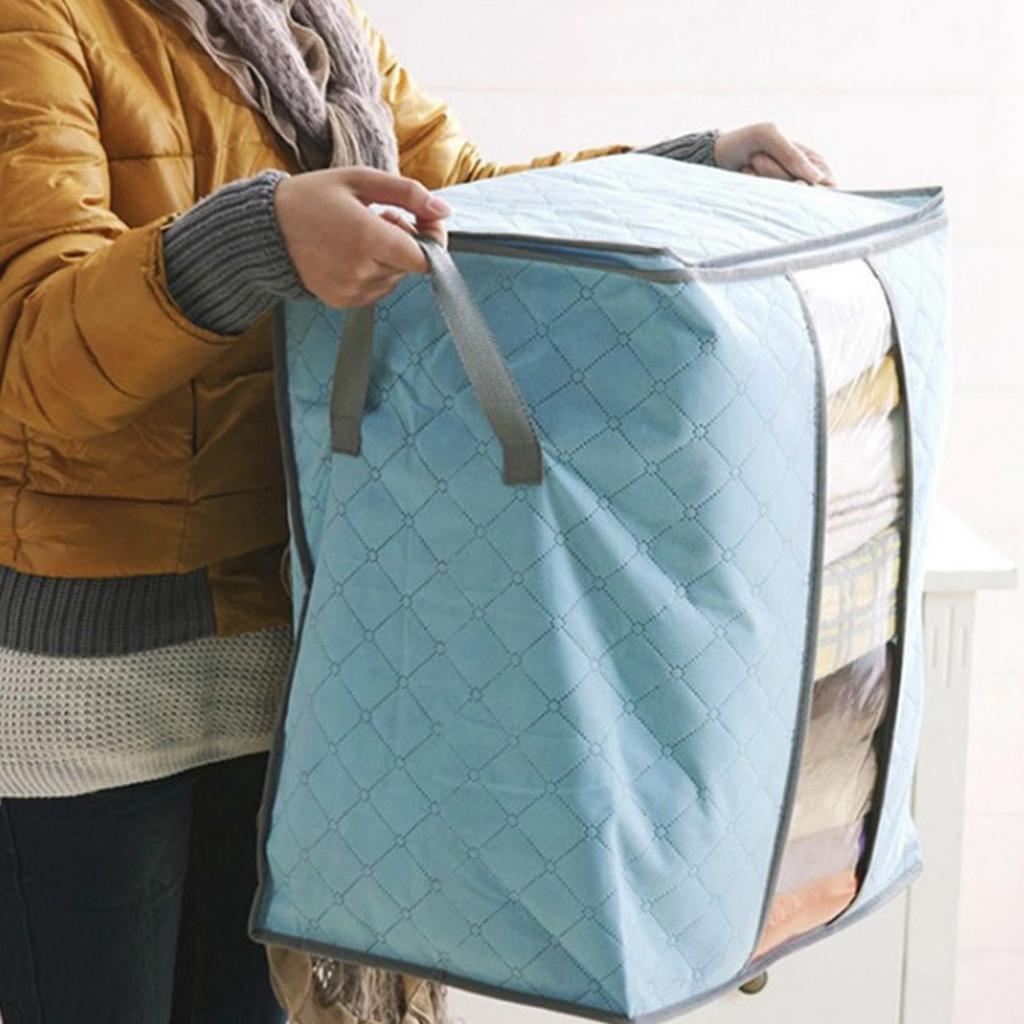 Staubdichte Große Kleider Quilt Aufbewahrungstasche Bettwäsche Daunendecke Wäsche Reißverschlussbehälter mit Griffen