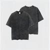 T-shirt Unisex Manica Corta Girocollo Lavaggio Vintage Colore Unico Vestibilità Larga Cotone Pesante Casual da Pendolare Top a Maglia Pullover Estivo per Uso Quotidiano Camicetta
