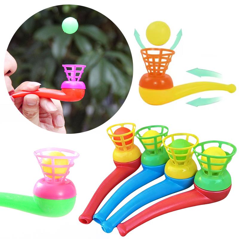 5-10PCS/Pack Assorted Color Blowing Pipe Floating Ball Magic Ball Game Birthday Party Favors Keepsakes Giveaway Rewards Gift ZYF